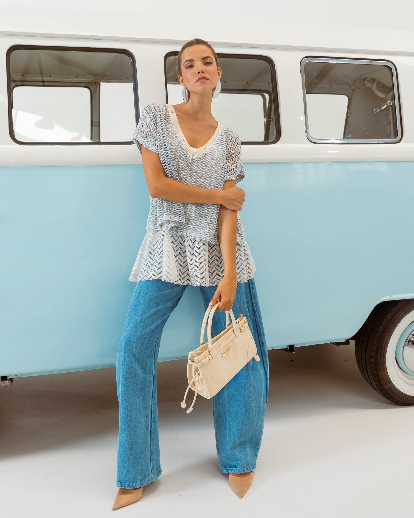 Calça WideLeg Denim Clássica