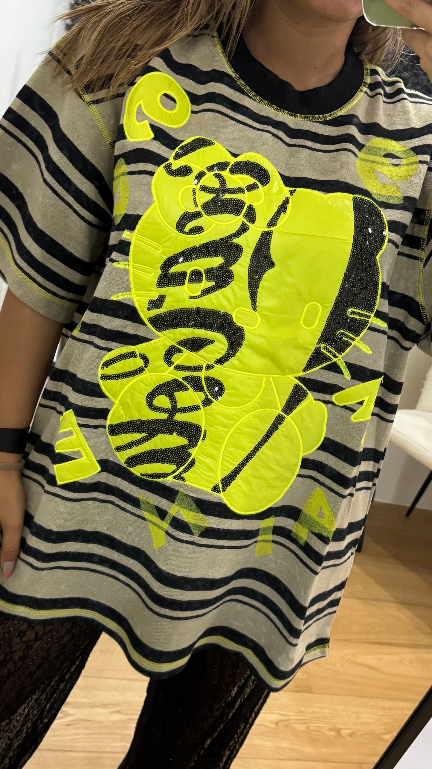 T-shirt Neon Kitty