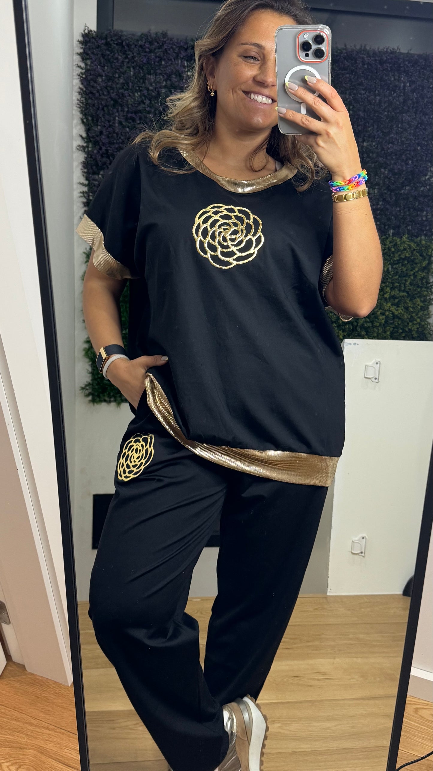 Conjunto Lycra Luxo Roseta