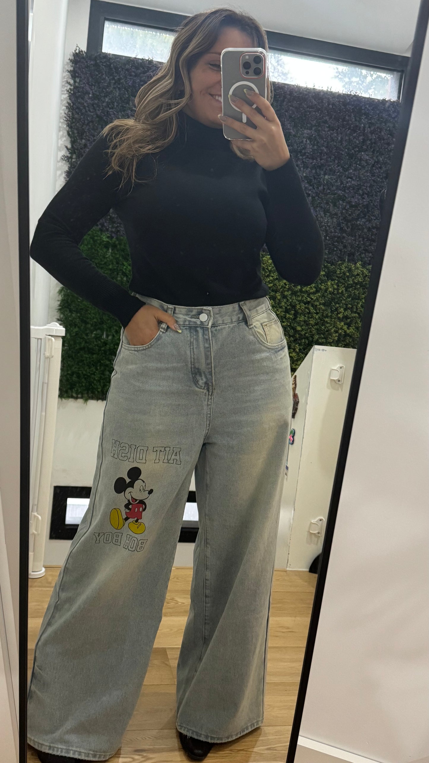 Calças Wide Leg “Mickey Boy”