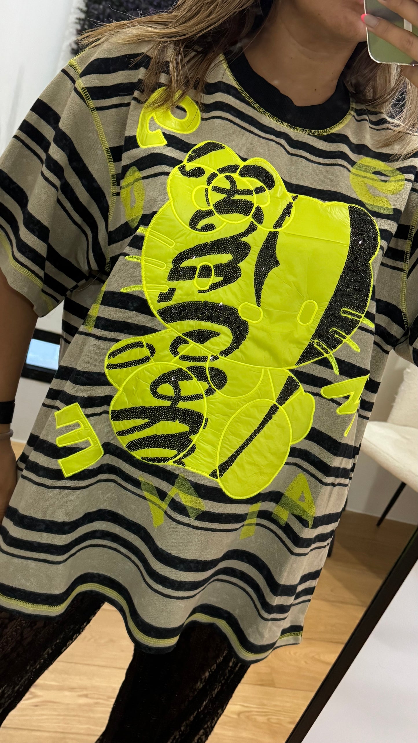 T-shirt Neon Kitty