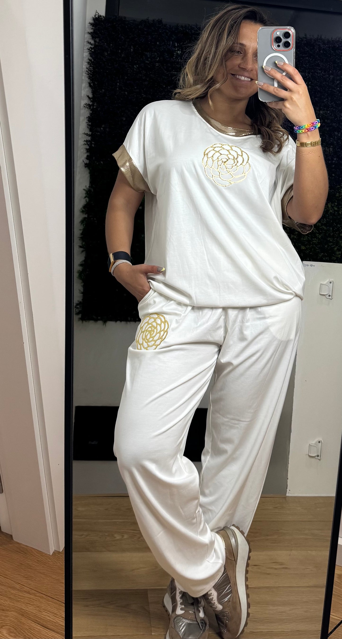 Conjunto Lycra Luxo Roseta