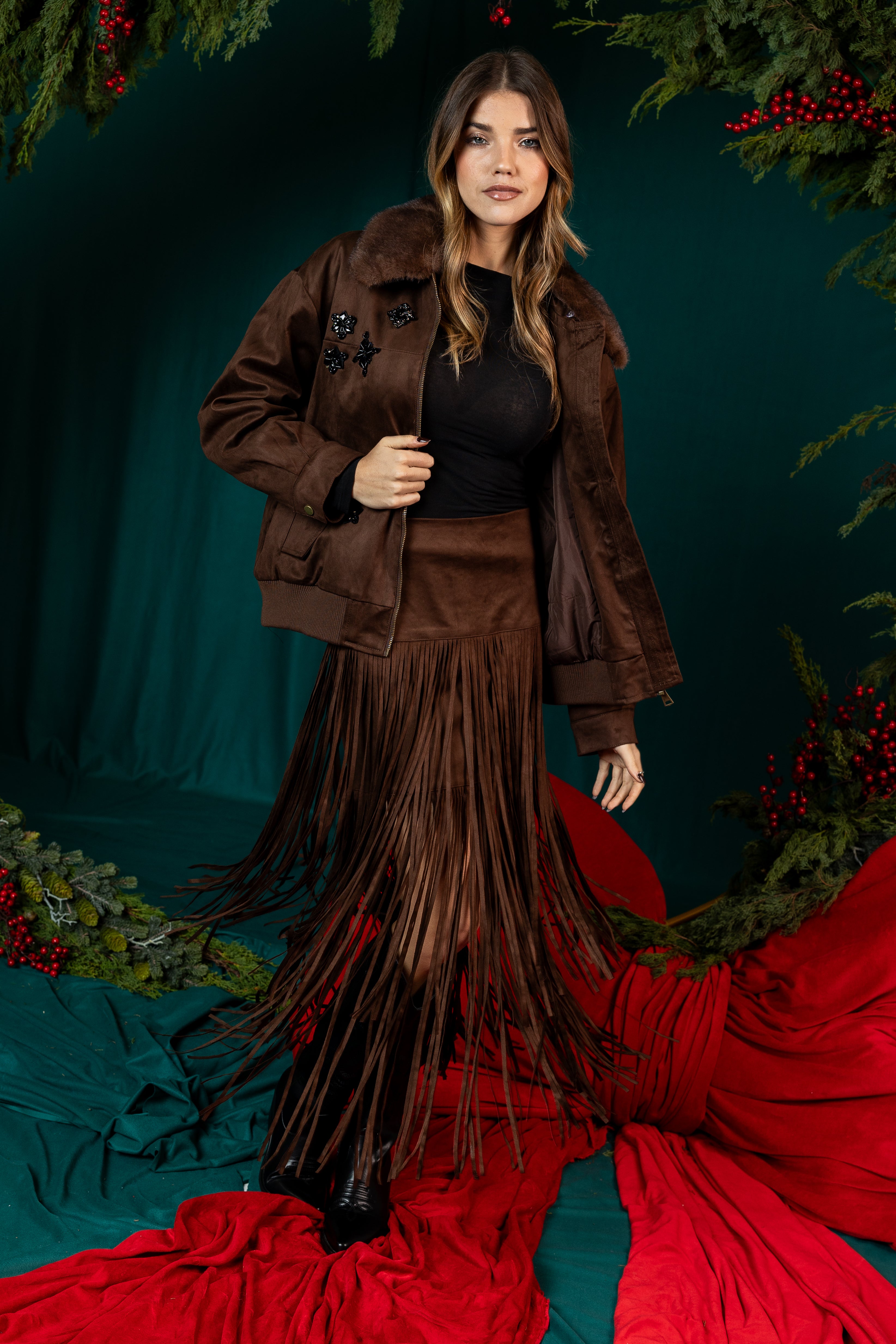 Saia Fringe Suede Touch