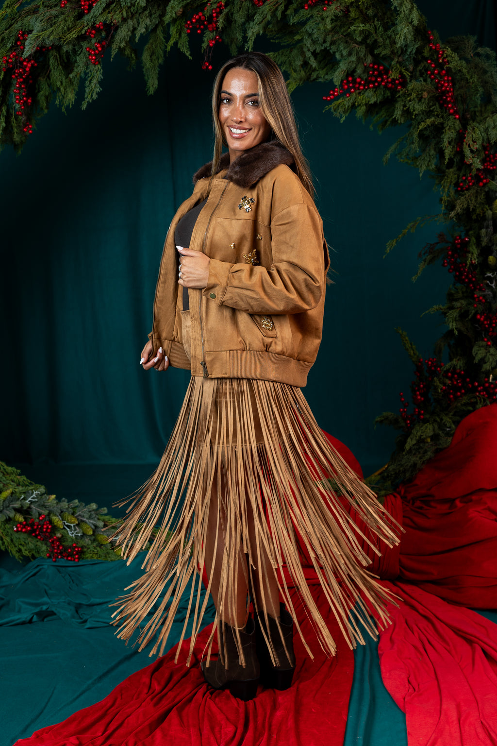 Saia Fringe Suede Touch