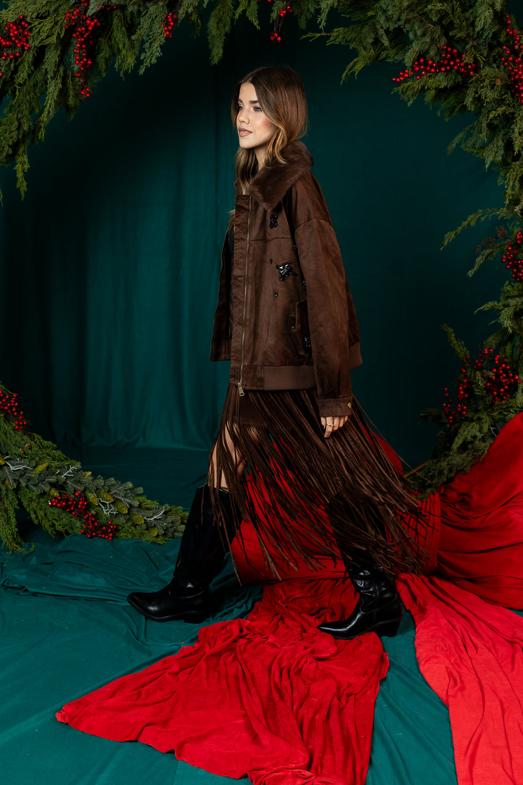 Saia Fringe Suede Touch