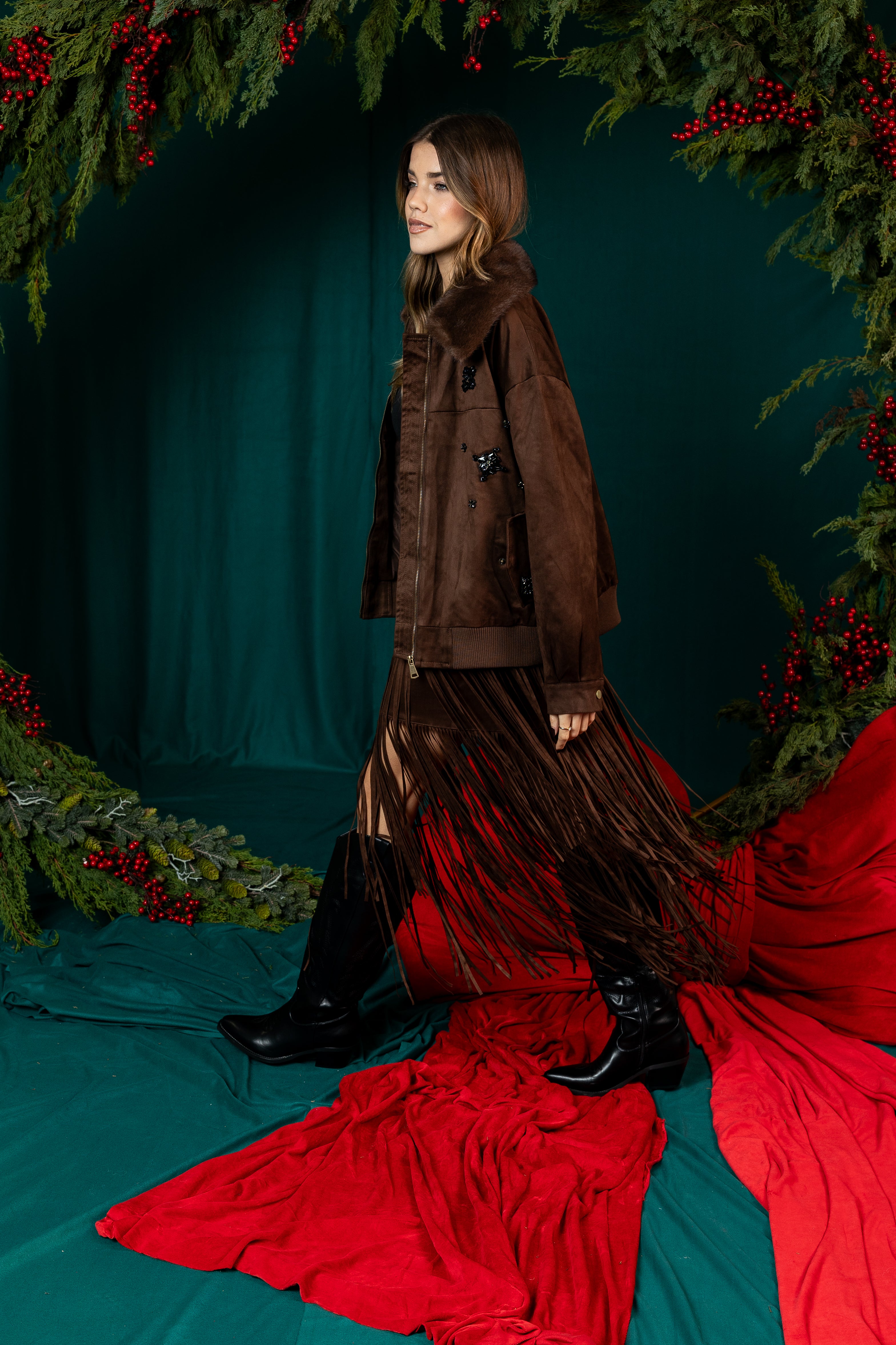 Saia Fringe Suede Touch