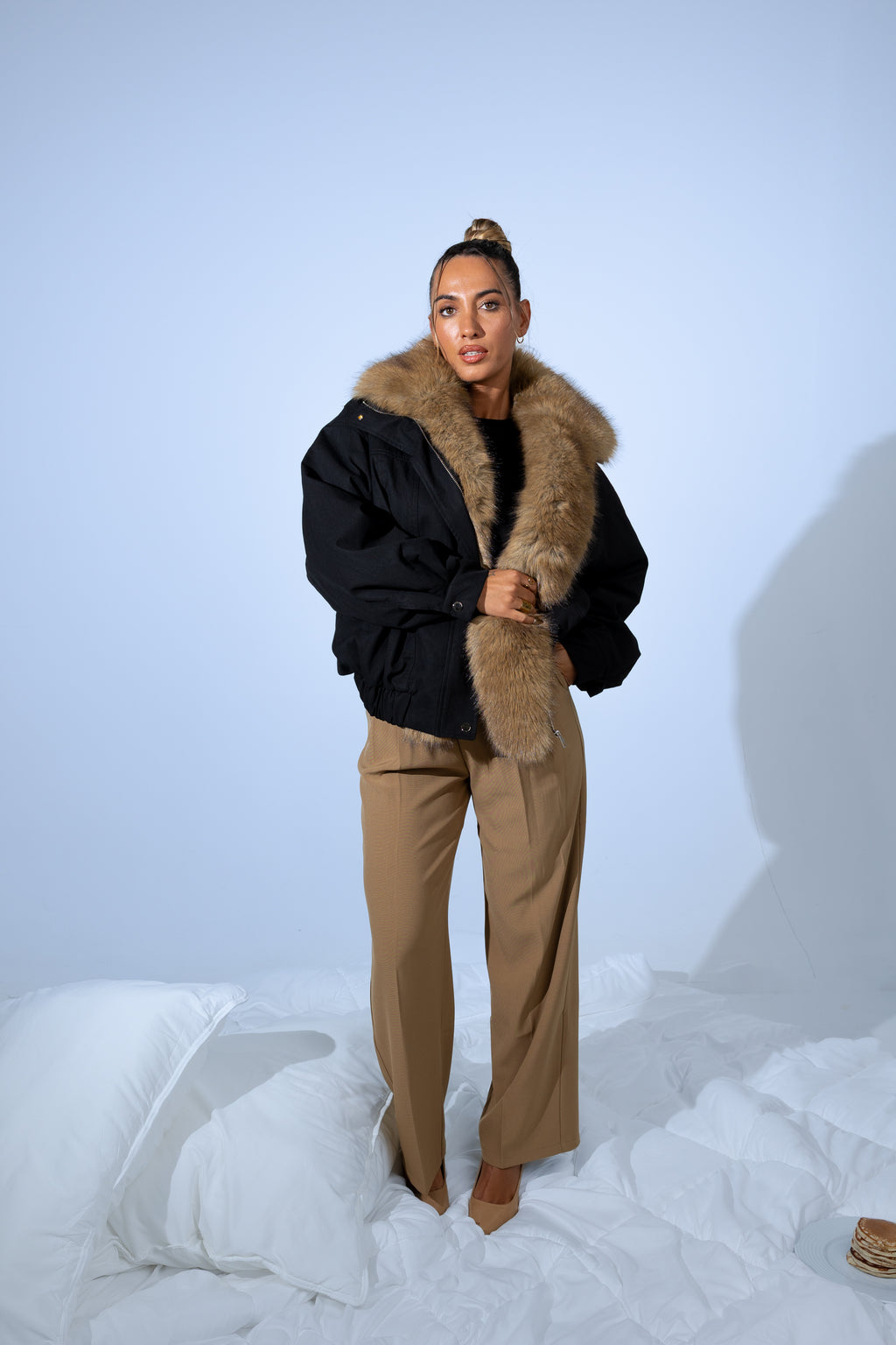 Casaco Black Fur Lining