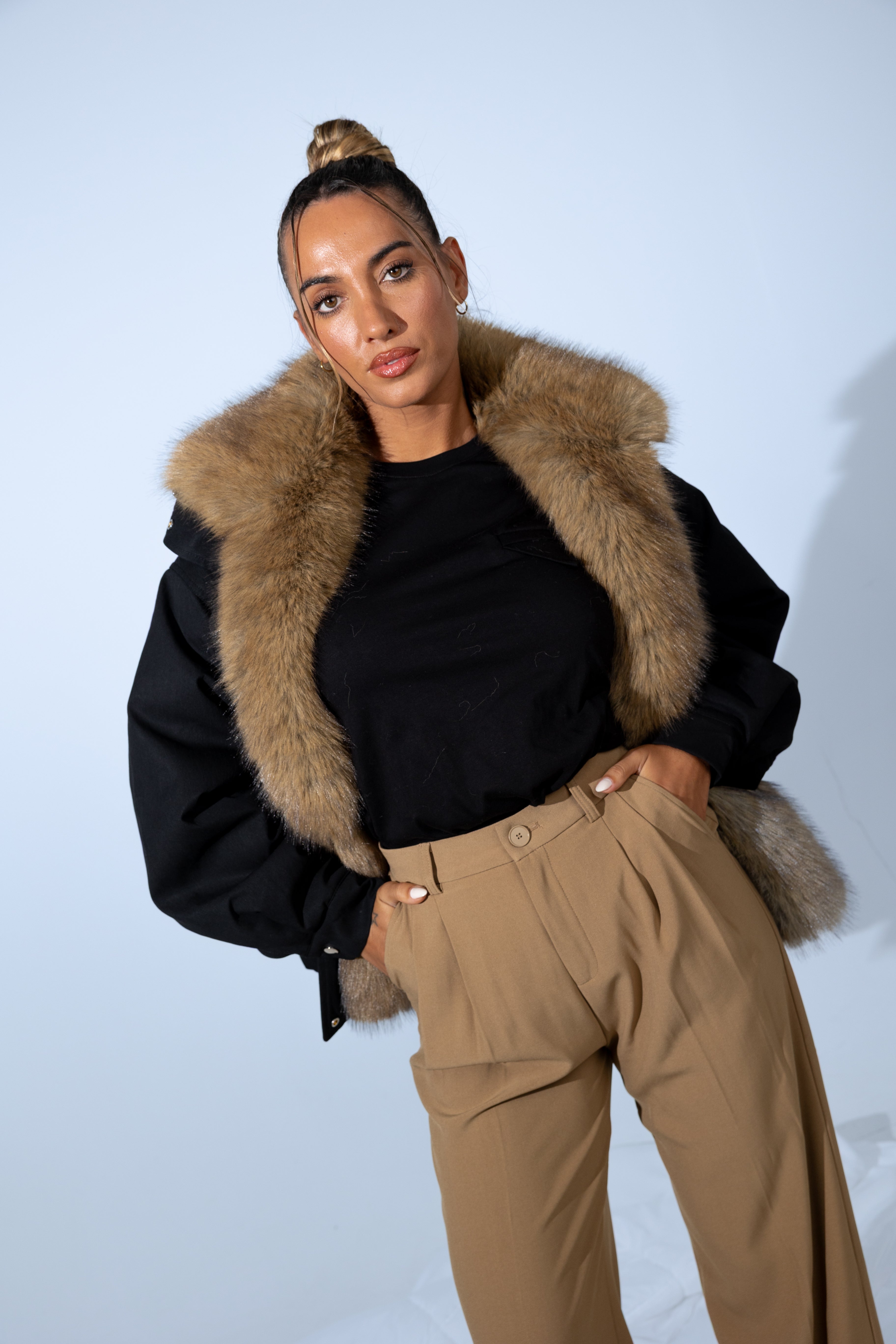 Casaco Black Fur Lining