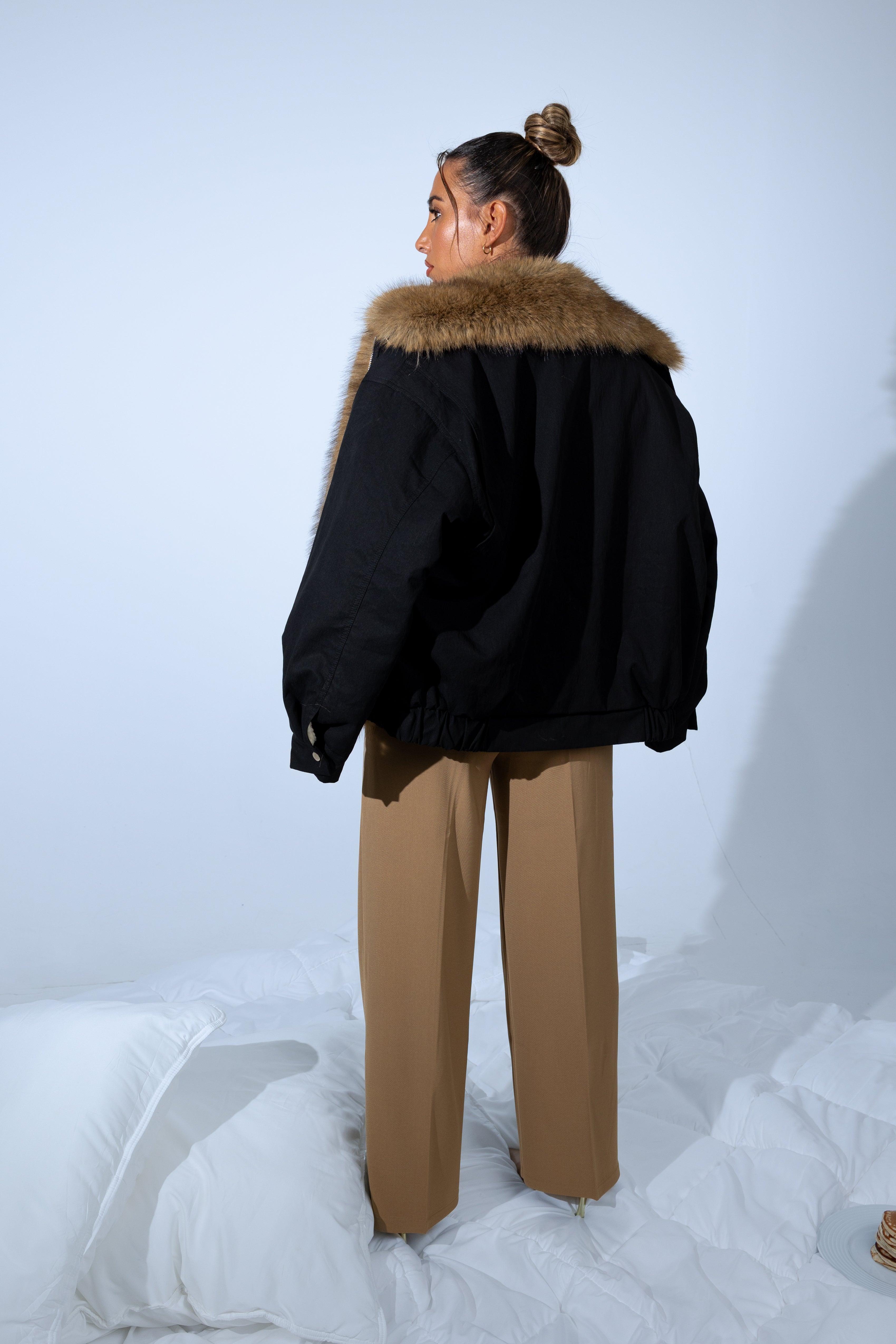 Casaco Black Fur Lining