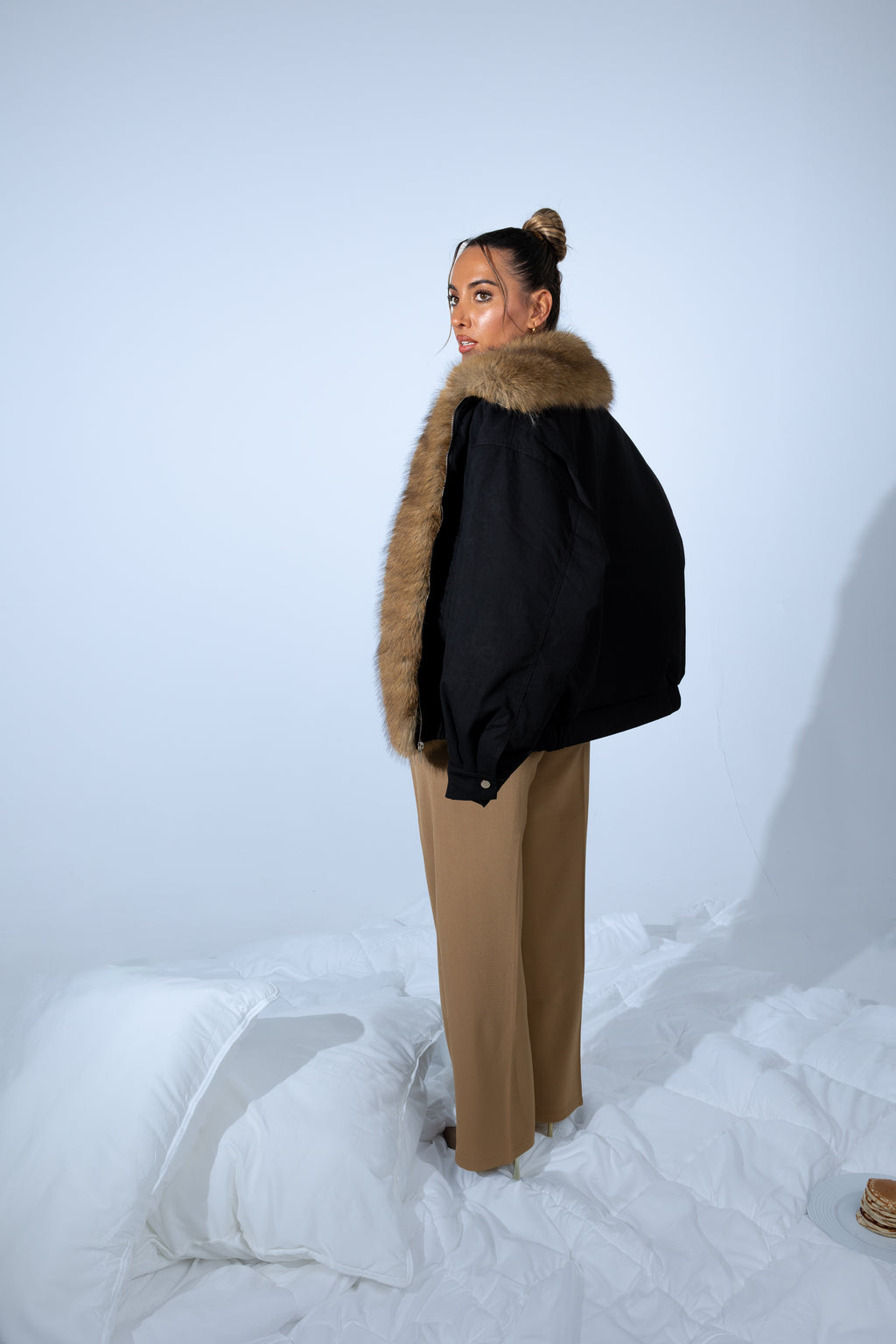 Casaco Black Fur Lining