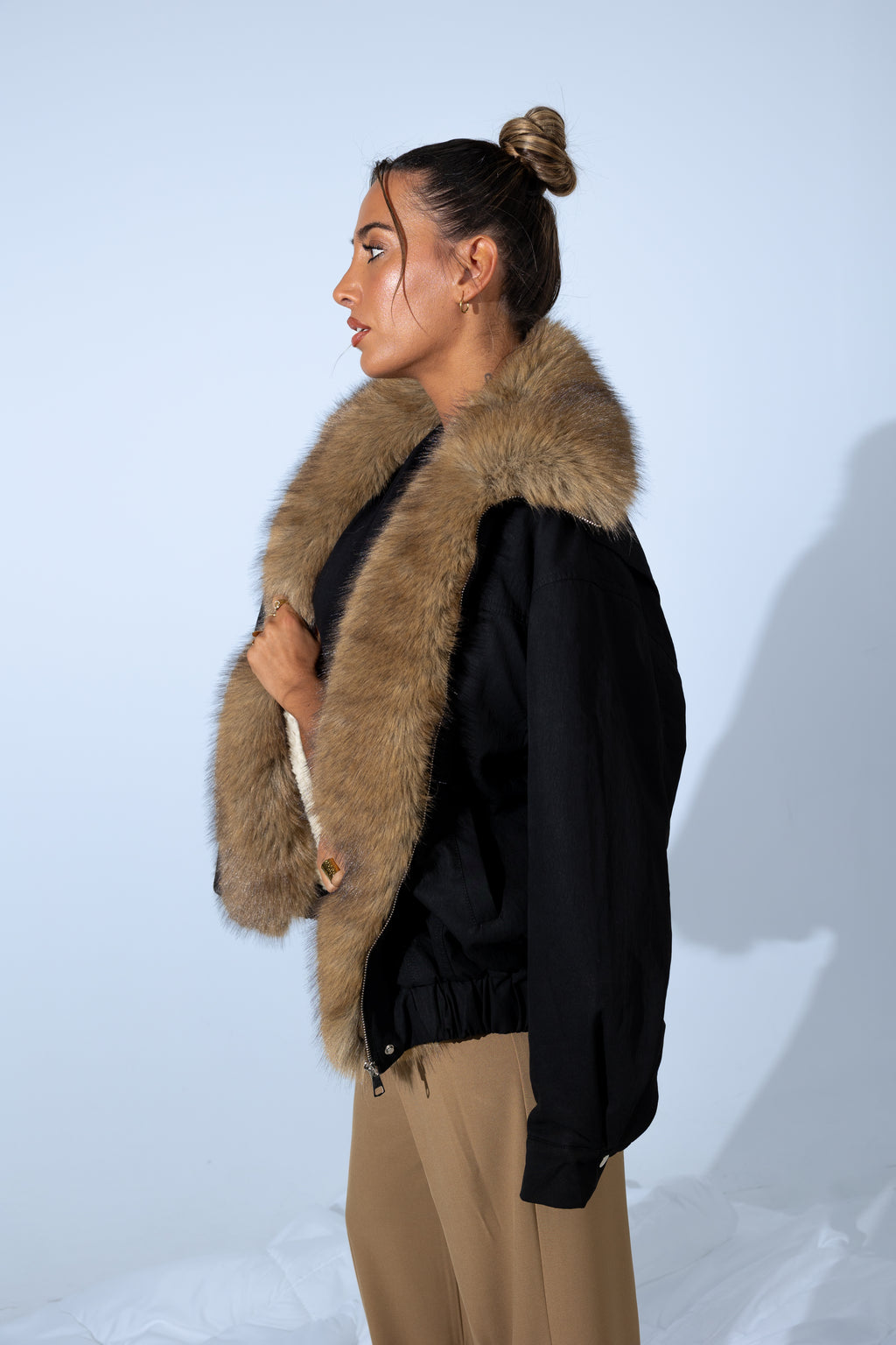 Casaco Black Fur Lining