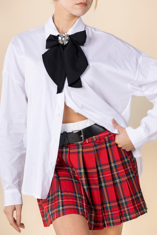 Plaid Pleated Skirt