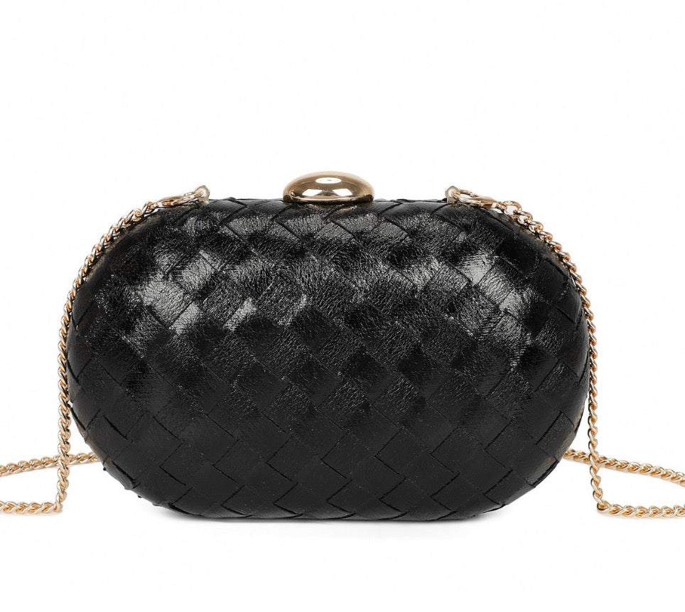 Clutch Noir Intrecciato