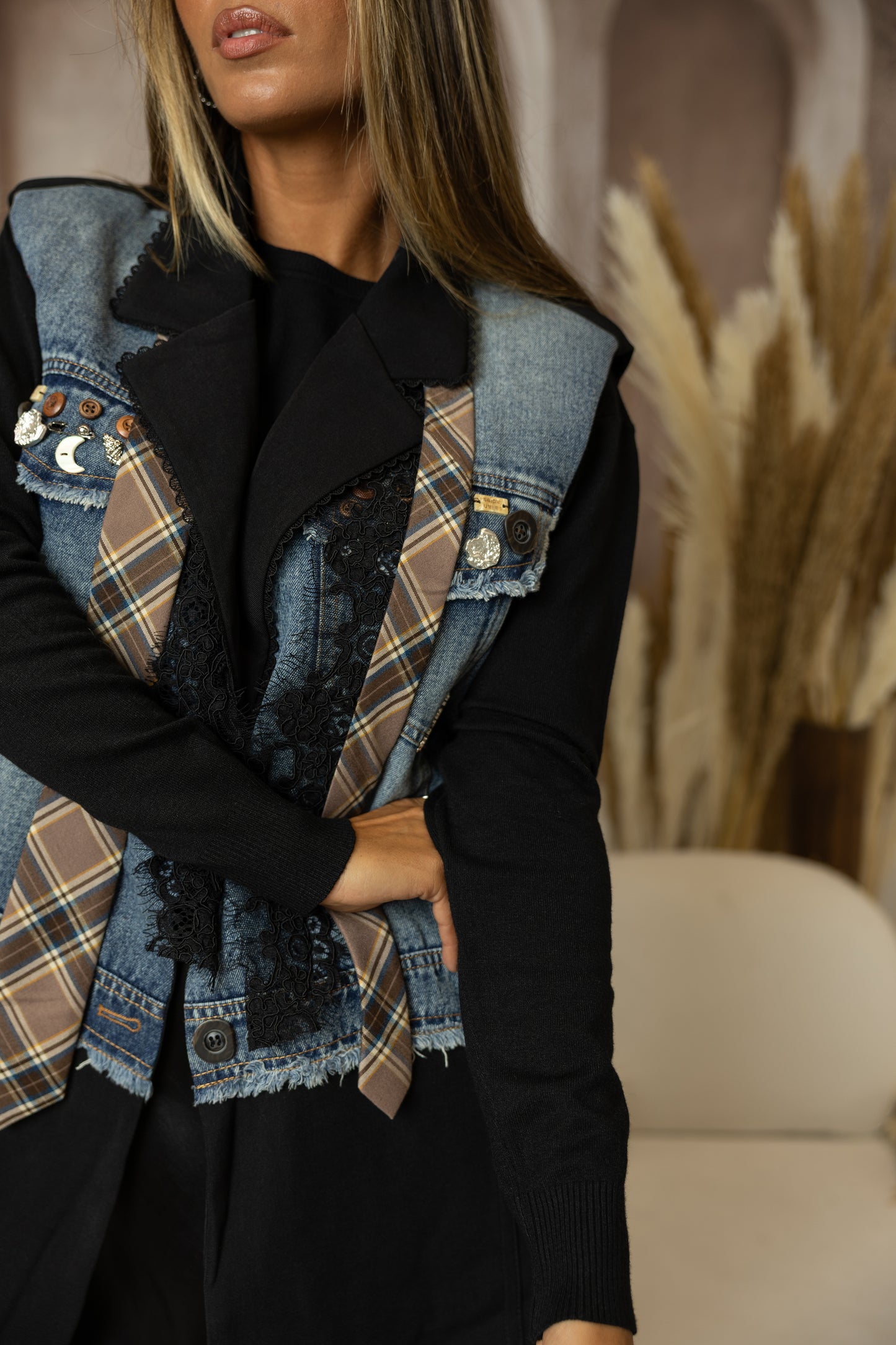 Colete Art Patchwork Chic