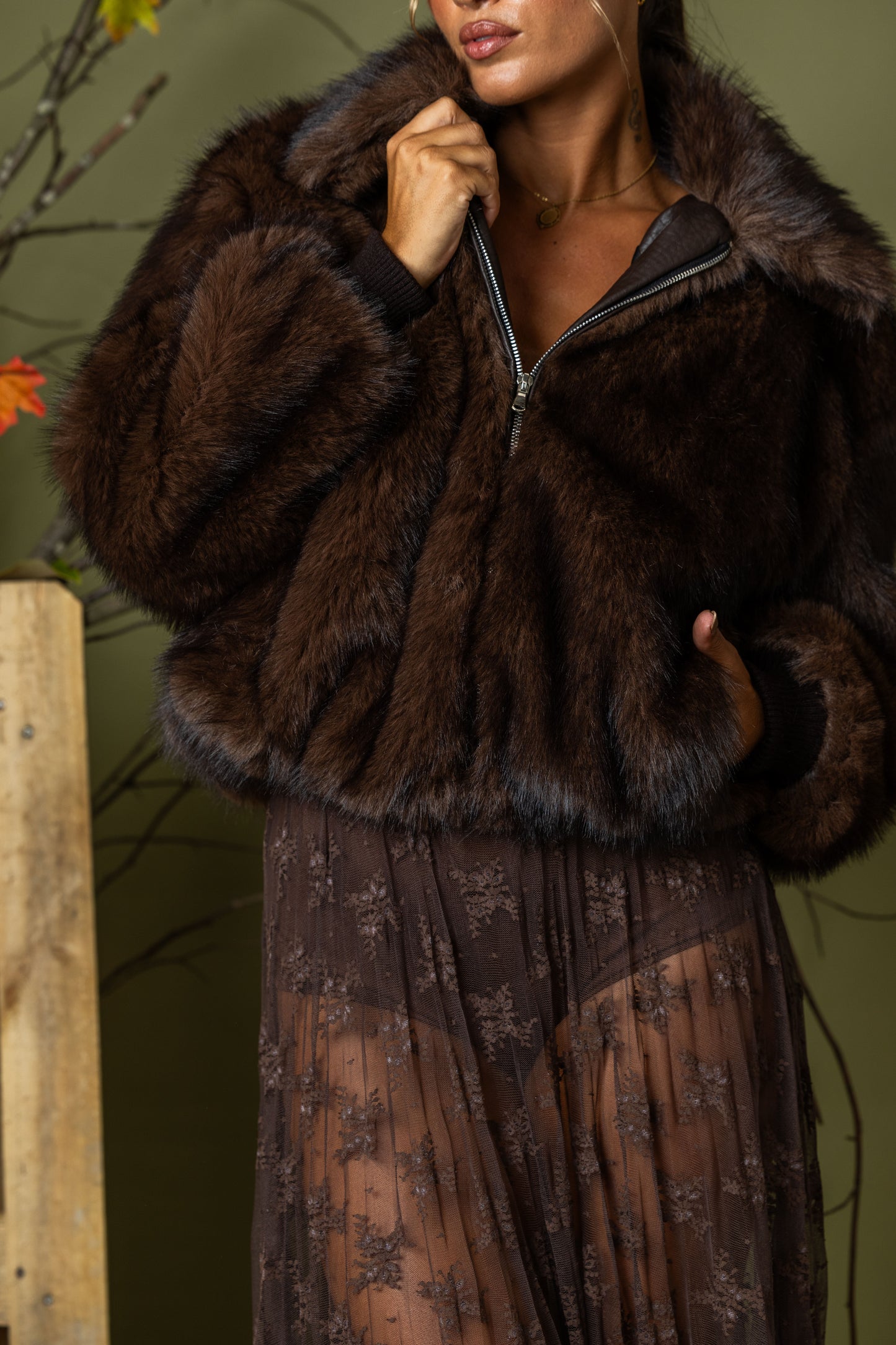 Casaco Lumina Luxe Fur