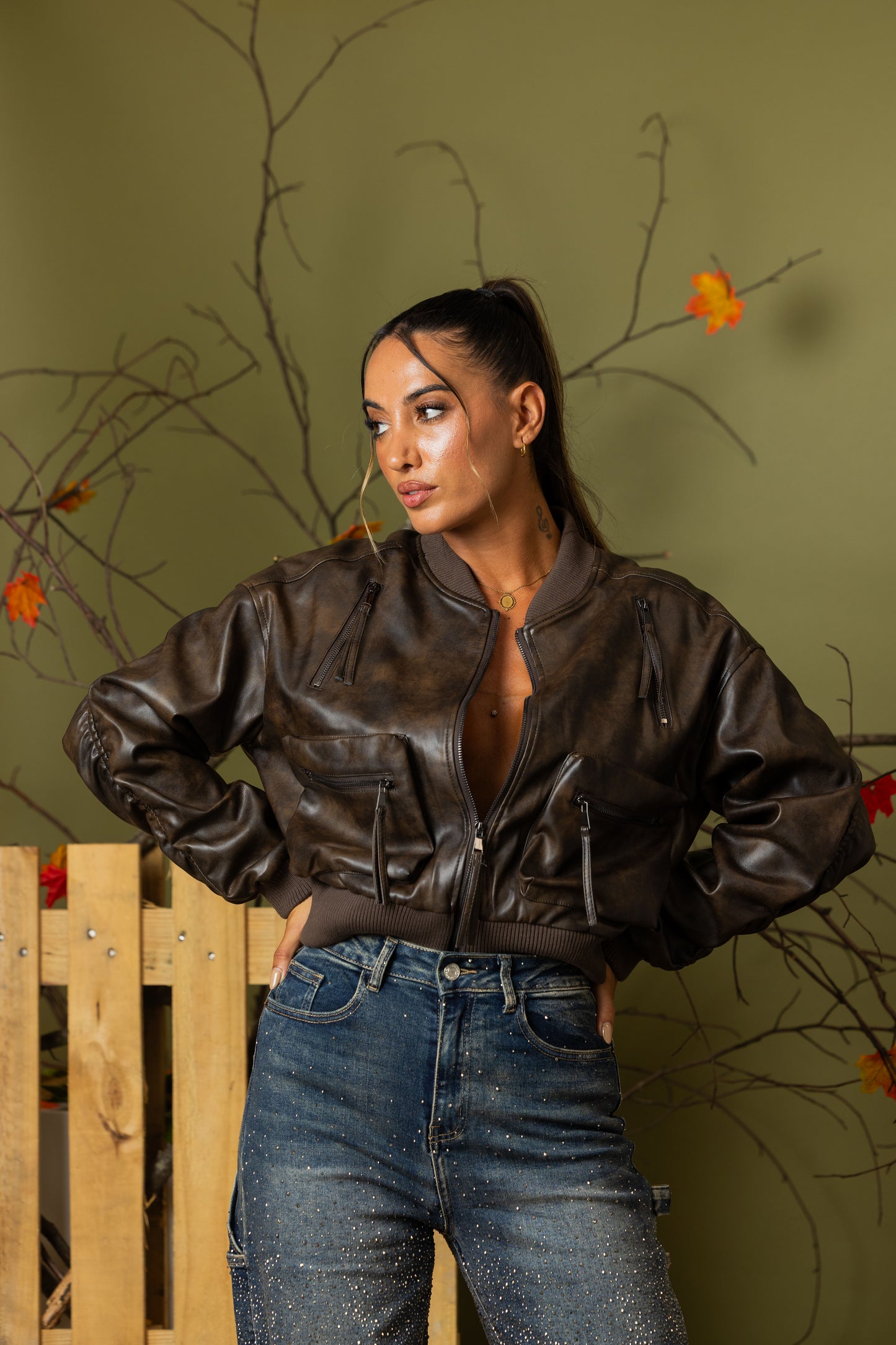 Casaco Crop Aviator Luxe