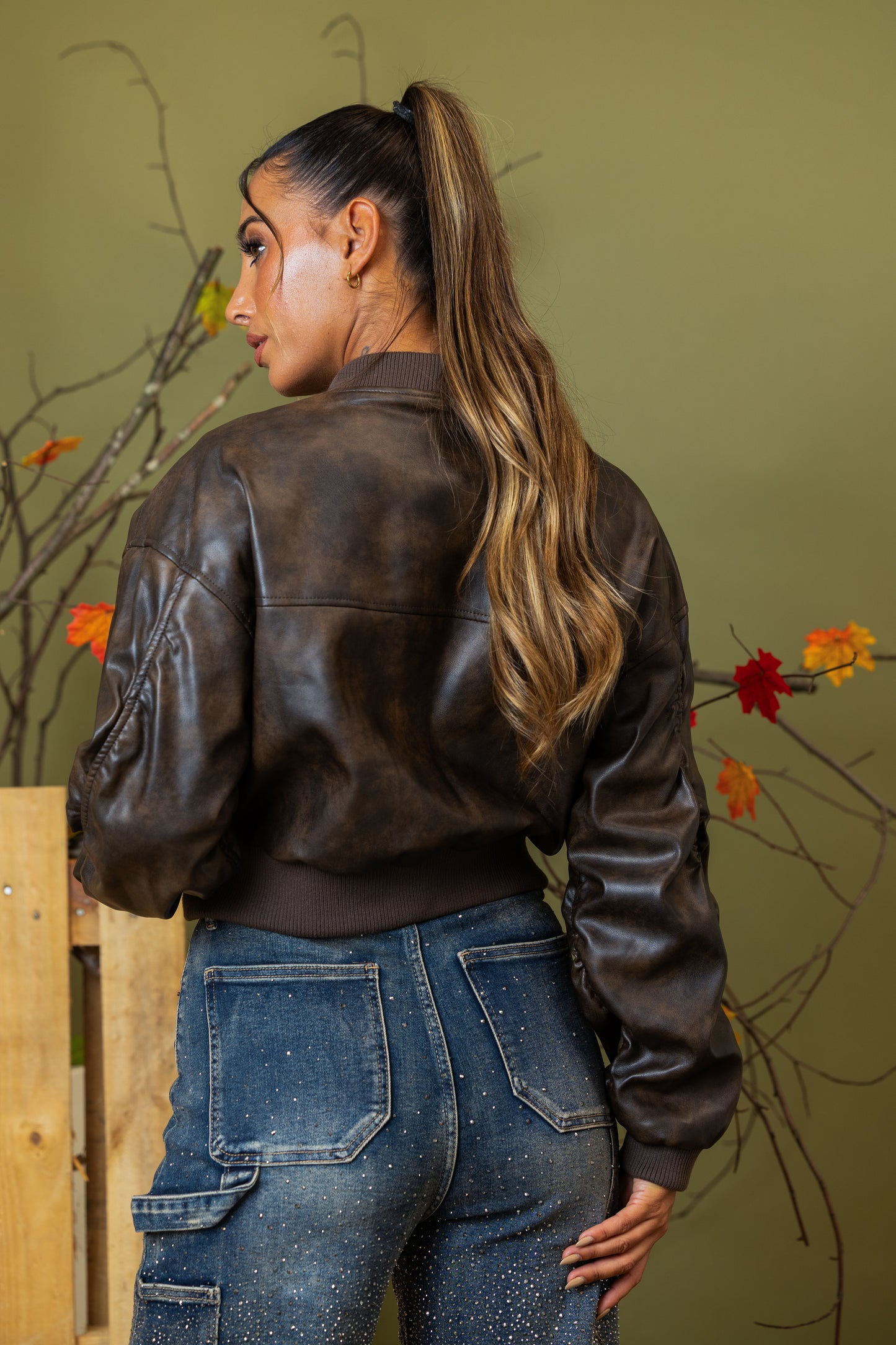 Casaco Crop Aviator Luxe