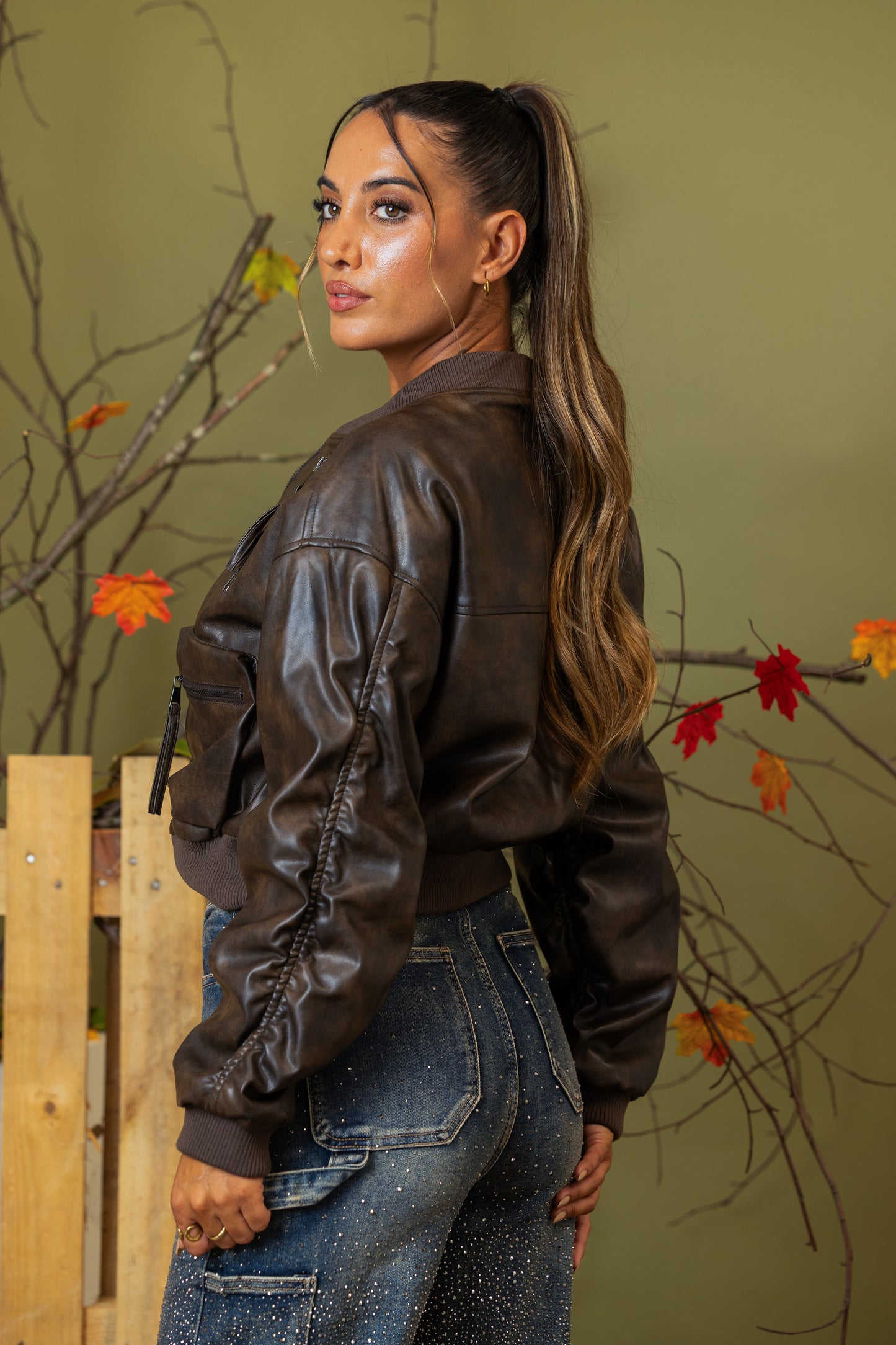 Casaco Crop Aviator Luxe